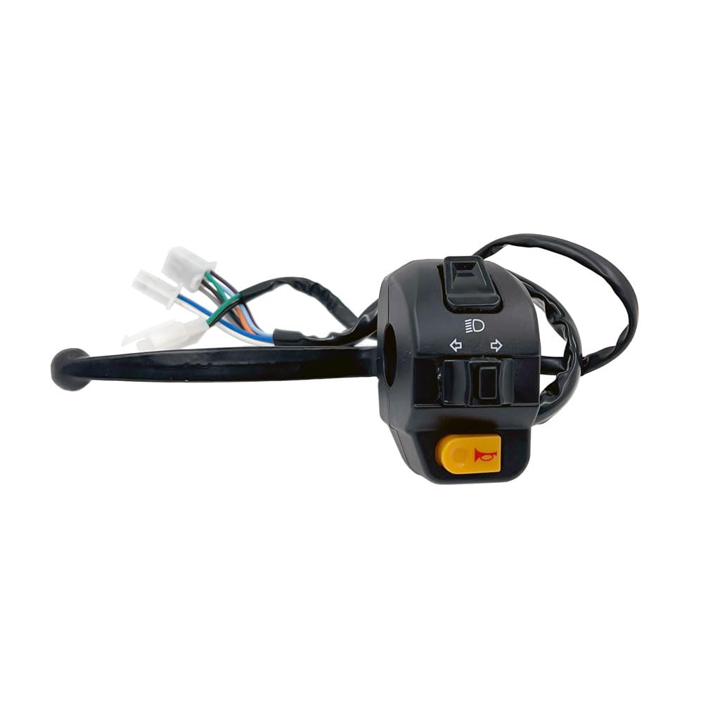 MMG Complete Assembly Left Side Control Switch (High Low Beam, Turn Signals, Horn) with Brake Switch and Lever for Tao Tao ATM 50 / GY6 50cc Scooters