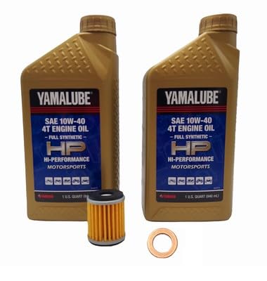 YamahaYZ 250 F/ 250 FB/ 250 FE (2003-2024) all Models Oil Filter Change Kit Yamaha Part# 5D3-13440-09-00 and 2 Quarts Hi Perform