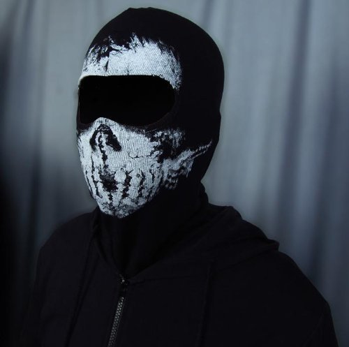 Mask Skull Ghost For Motorcycle Mask Black