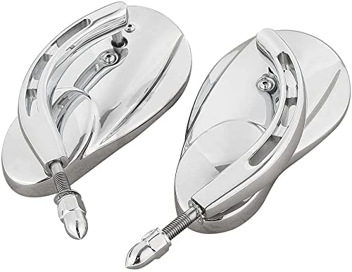 Vpzmt Rearview Mirrors/Split Vision Mirrors Fits For Harley Davidson Most Models Road King Street Glide Road Glide Softail Iron 883 Iron 1200 Deluxe Fatboy Sport Glide Xg500 Xg750 1982-2022 (Chrome)