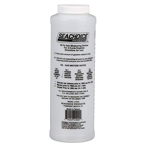 Seachoice 2-Cycle Engine, Oil To Gas Measuring Container, 32 Oz., Wide Mouth Bottle