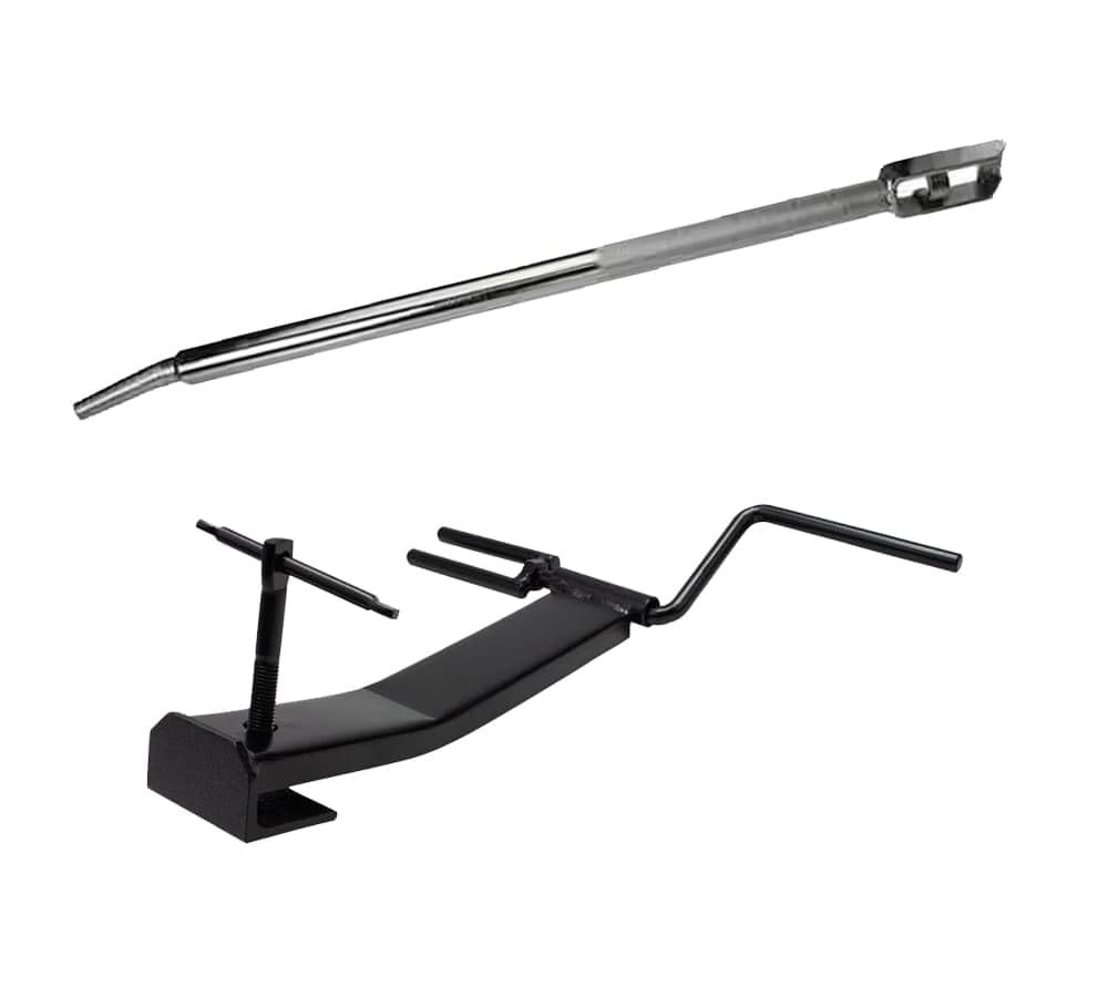 Mytee Products Strap Winder W/Winch Bar For Flatbed Trailer - Black Powder Coated Steel, Cargo Tie Down Ratchet Strap Winder - W