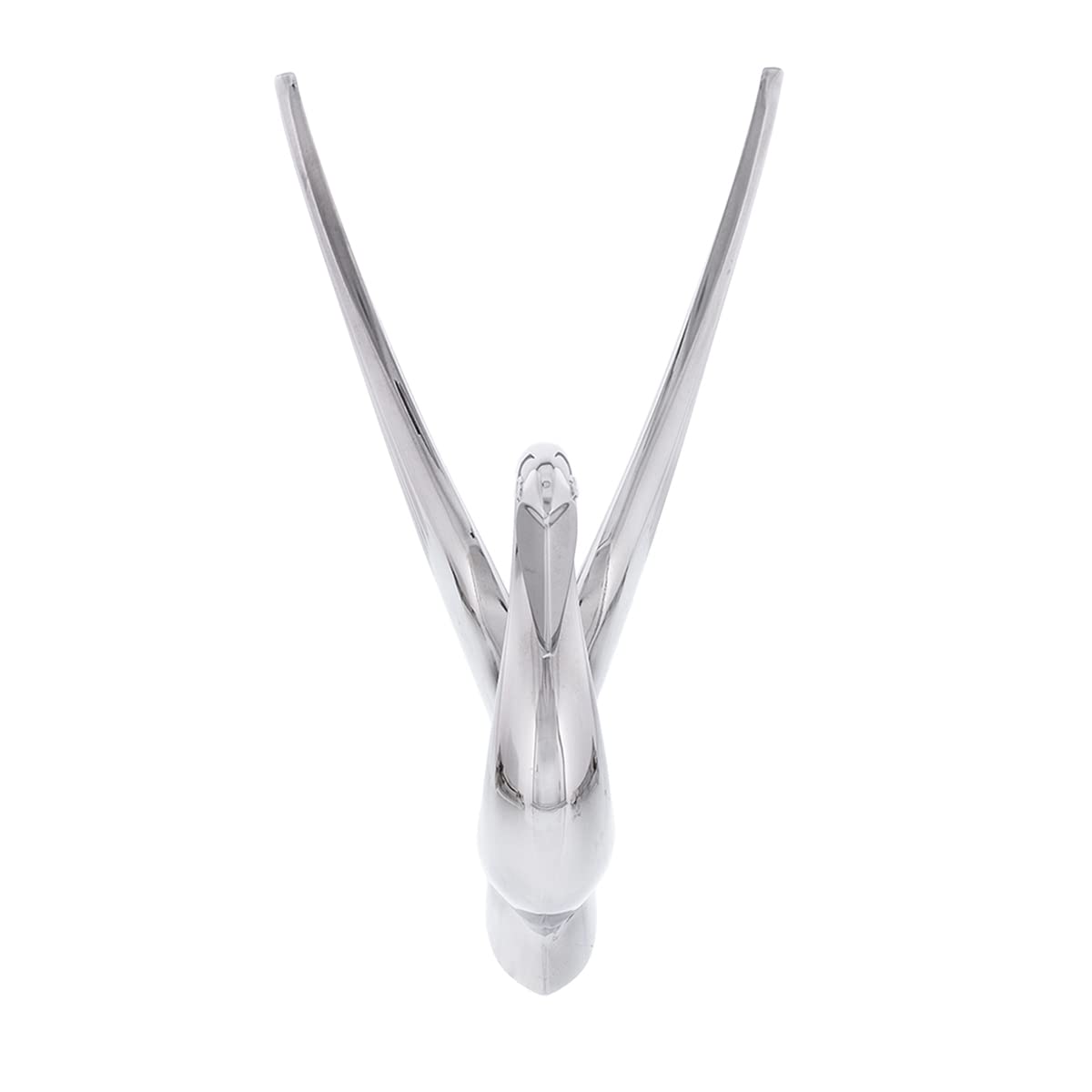United Pacific Chrome Swan Hood Ornament - Heavy-Duty Cast Metal, Model 72001, Universal Two Stud Install