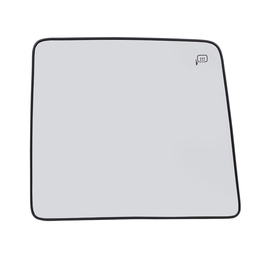 Brock Replacement Passenger Power Upper Tow Mirror Glass With Base Heated Compatible With 08-16 Super Duty Pickup