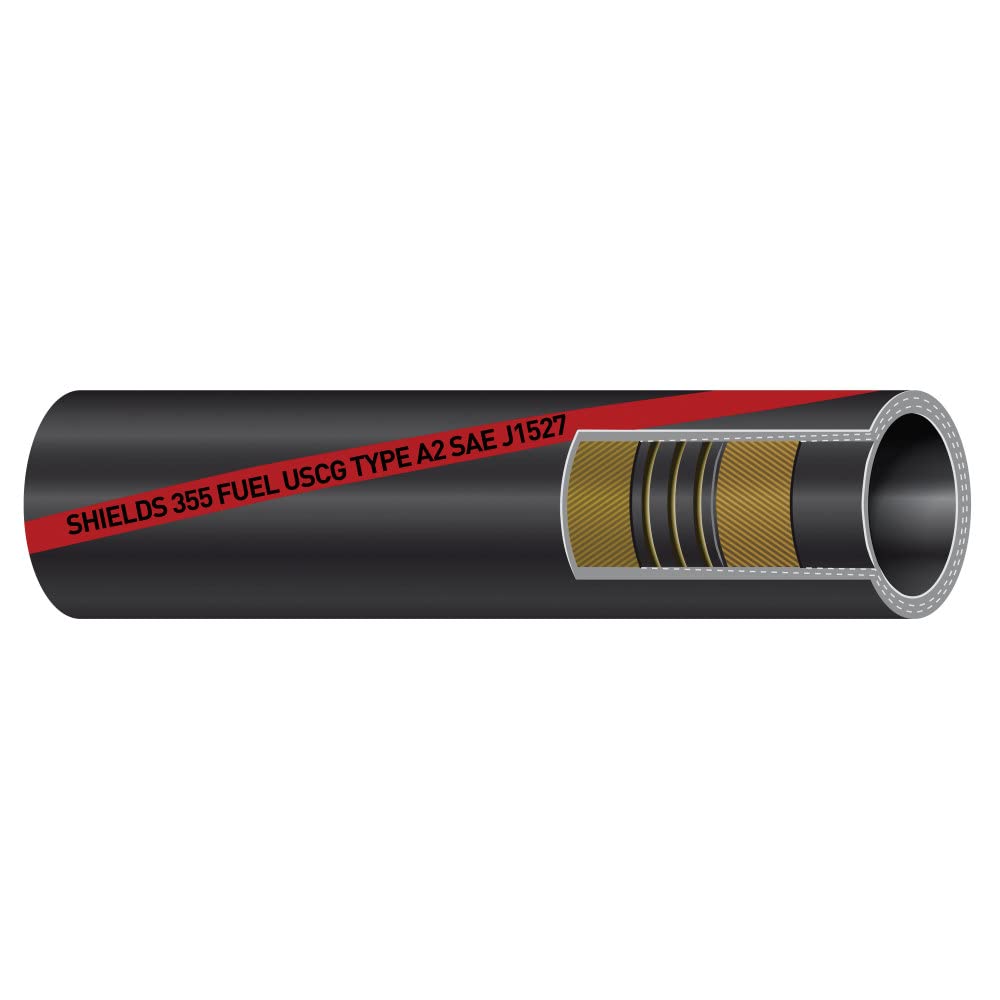 Sierra International 116-355-1124 1 1/2'' X 12 1/2' Marine Fuel Hose , Black