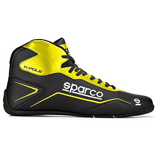 Sparco Unisex'S Modern Kart Shoes K-Pole Size 45 Black/Flu, Men11 D(M) Us=45Eu