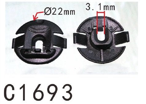 Autobahn88 Retainer Clip For Fender Liner, Compatible With Volkswagen (Oem: 4F0825429A) (Pack Of 20)