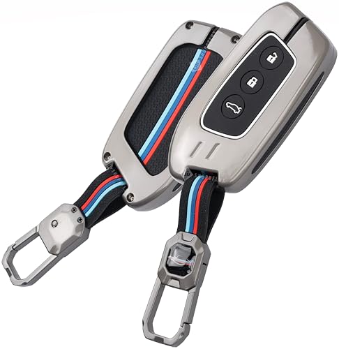 Shopoflux Metal Car Key Cover Compatible For Mg Hector | Windsor Ev 3 Button Smart Key  Black