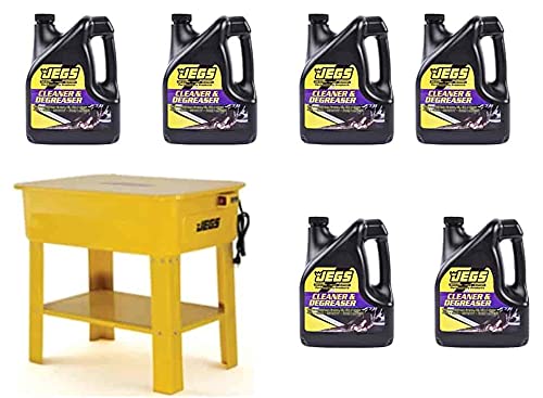 JEGS Parts Washer Kit | 12 Gallon Solvent Capacity | 2.64-3.17 Gallon Per Minute Max Pump Output | Heavy Duty Steel | Powder Coated Black with JEGS Logo