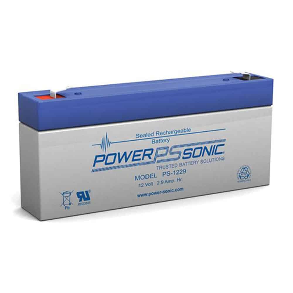 Power Sonic PS-1229 Rechargeable 12V Sealed Lead Acid Battery - 2.9Ah, Compact, Reliable Power Source
