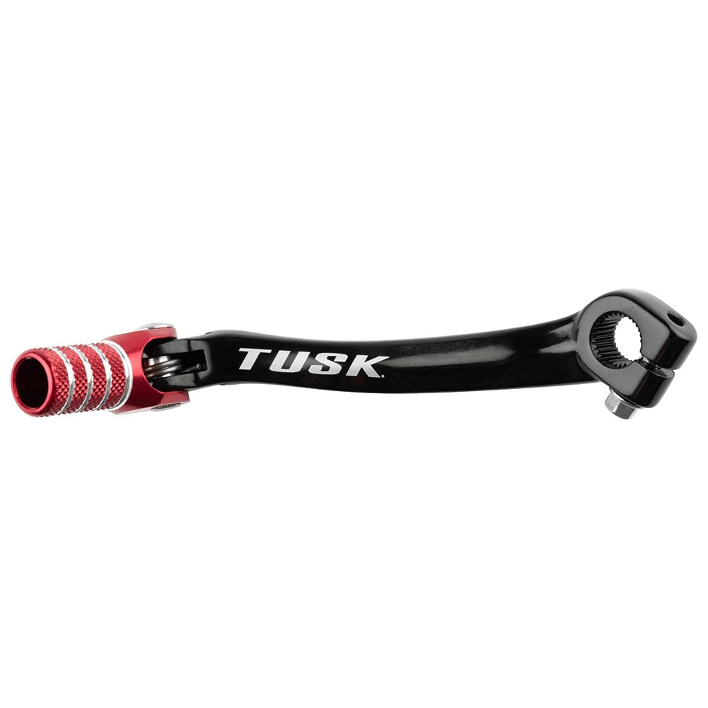 Tusk Folding Shift Lever Black/Red Tip - For Honda Cr125, Cr250, Cr500