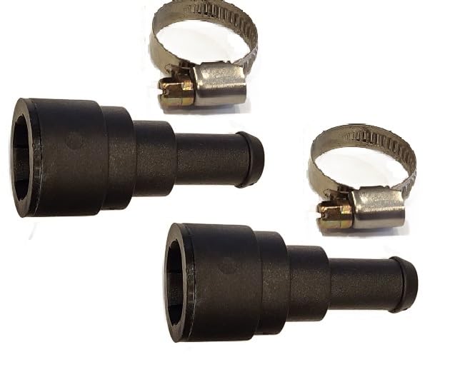 (SET OF TWO) UPGRADED Stronger than OEM Heater Core Coolant Hose Connector FITS: 1998-2014 Chevrolet Silverado/GMC Sierra 1500 2