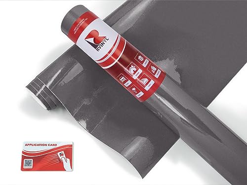 ORACAL 970RA Series Dual Cast Wrap Film in Gloss Metallic Gray Cast Iron 935-1ft x 5ft - Thick Car Vinyl Roll with Air Release A