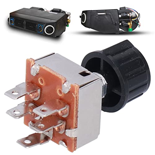 Rotary AC AIR Conditioning 4 Speed Blower Switch, Car Fan Switch Fan Motor Switch for Universal Volume Control Rotating Plastic