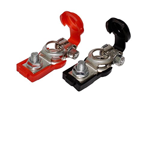 Universal Negative & Positive Battery Cable Terminals - Automotive Terminal Clamps Connectors - Durable & Adjustable Quick Relea