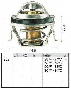 Motorad 207-192 Thermostat Engine Coolant Thermostat Fits Ford Ranger 83-97 Escort 81-96 Mustang 79-93 Tempo 84-94 Mazda B2300 9
