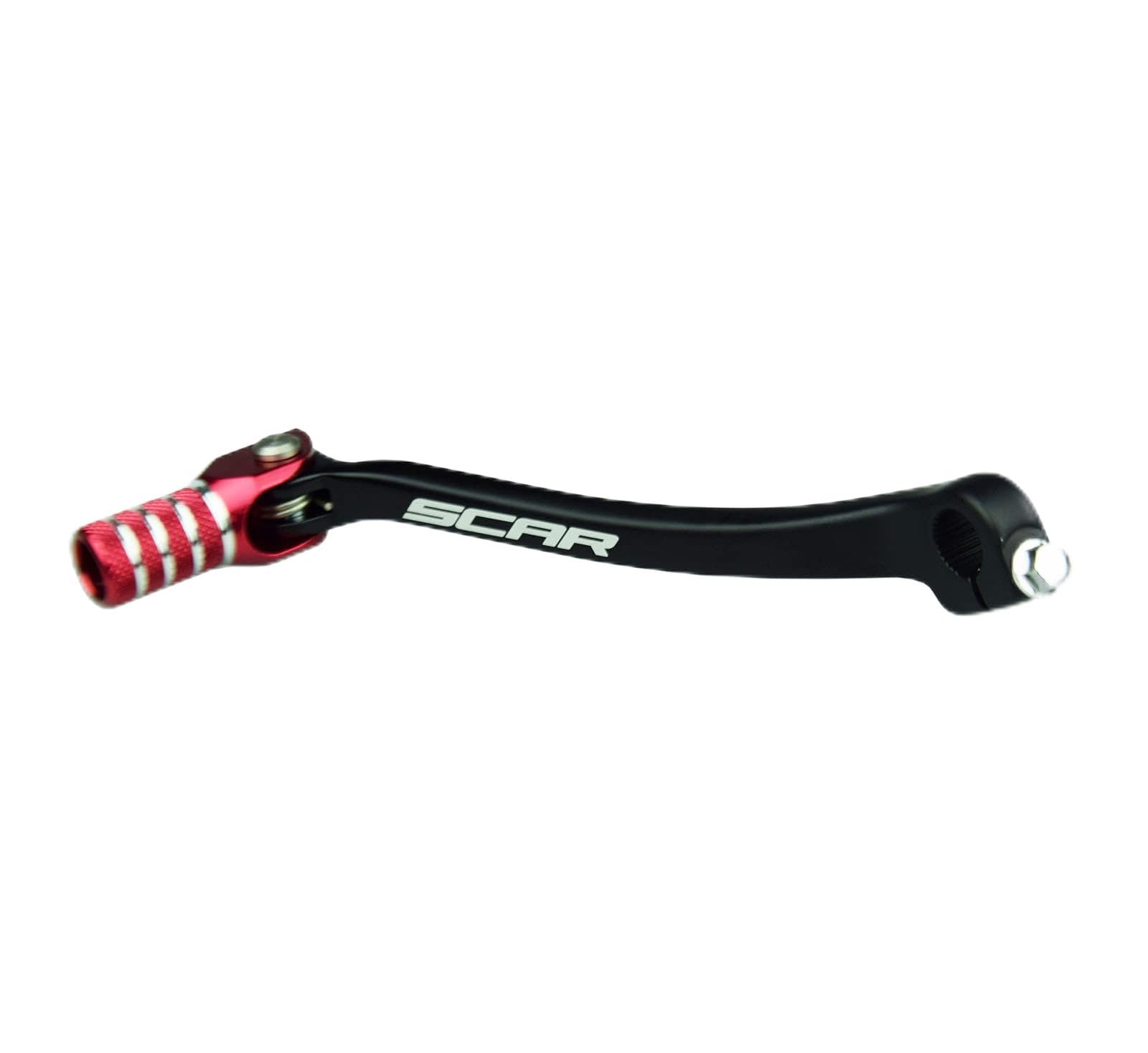SCAR Folding Gear Shift Lever Shifter Pedal Forged Compatible with Honda CRF 450 CRF450R 08-16 - Red