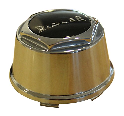 Ridler 675 5 Spoke Chrome Wheel Rim Snap In Center Cap Black Logo C10675