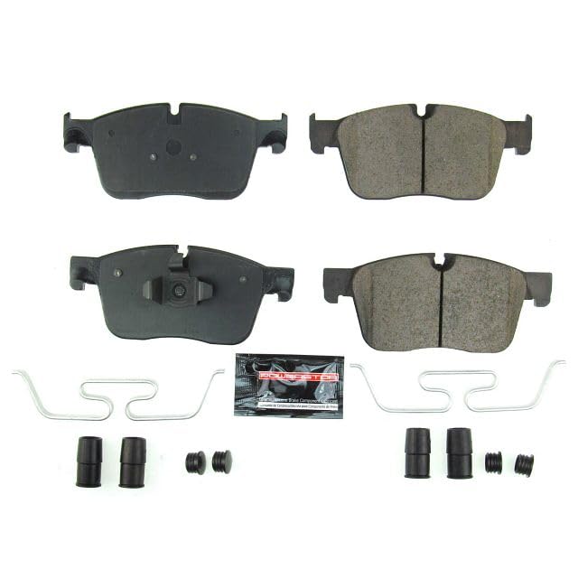 Power Stop Z23-1861 Front Z23 Sport Carbon Fiber Ceramic Brake Pads With Hardware For Jaguar F-Pace, Jaguar I-Pace, Jaguar Xe, Jaguar Xf, Land Rover Range Rover Velar [Model With 350Mm Front Rotors]