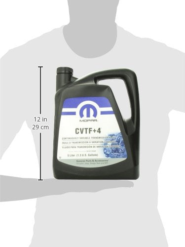 Chrysler Accessories (5191185Aa) Cvtf+4 Transmission Fluid -1.3 Gallon/5 Liter, Black