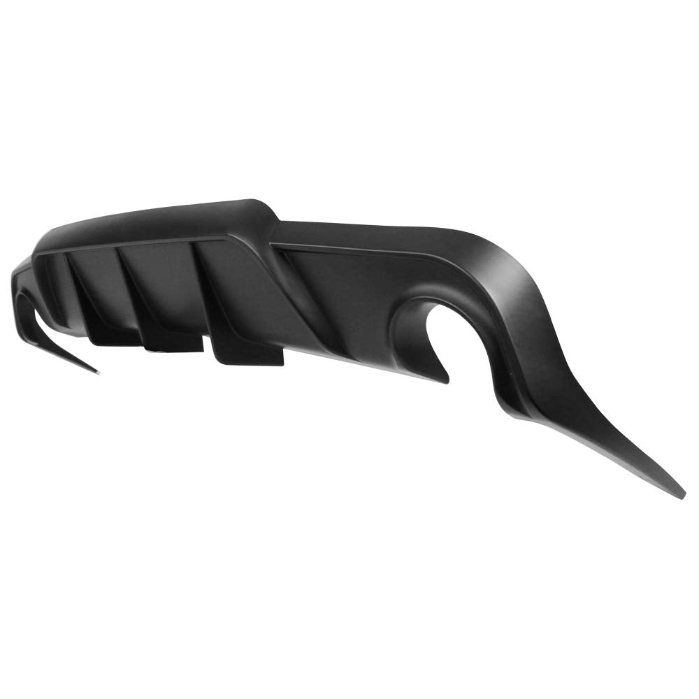 IKON MOTORSPORTS, Rear Bumper Lip Compatible with 2006-2013 Lexus Is250 Is350, Black PP Rear Lip Finisher Under Chin Spoiler Underspoiler Splitter Valance Underbody Bumper Fascia Add On