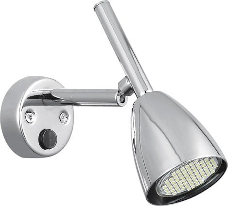 Green LongLife LED RV Reading Light Fixture w/ MR16 Base LED Bulb 12v (Chrome-1)