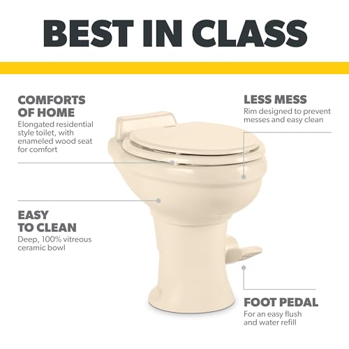 Dometic 320 Series Standard Height Toilet, Bone