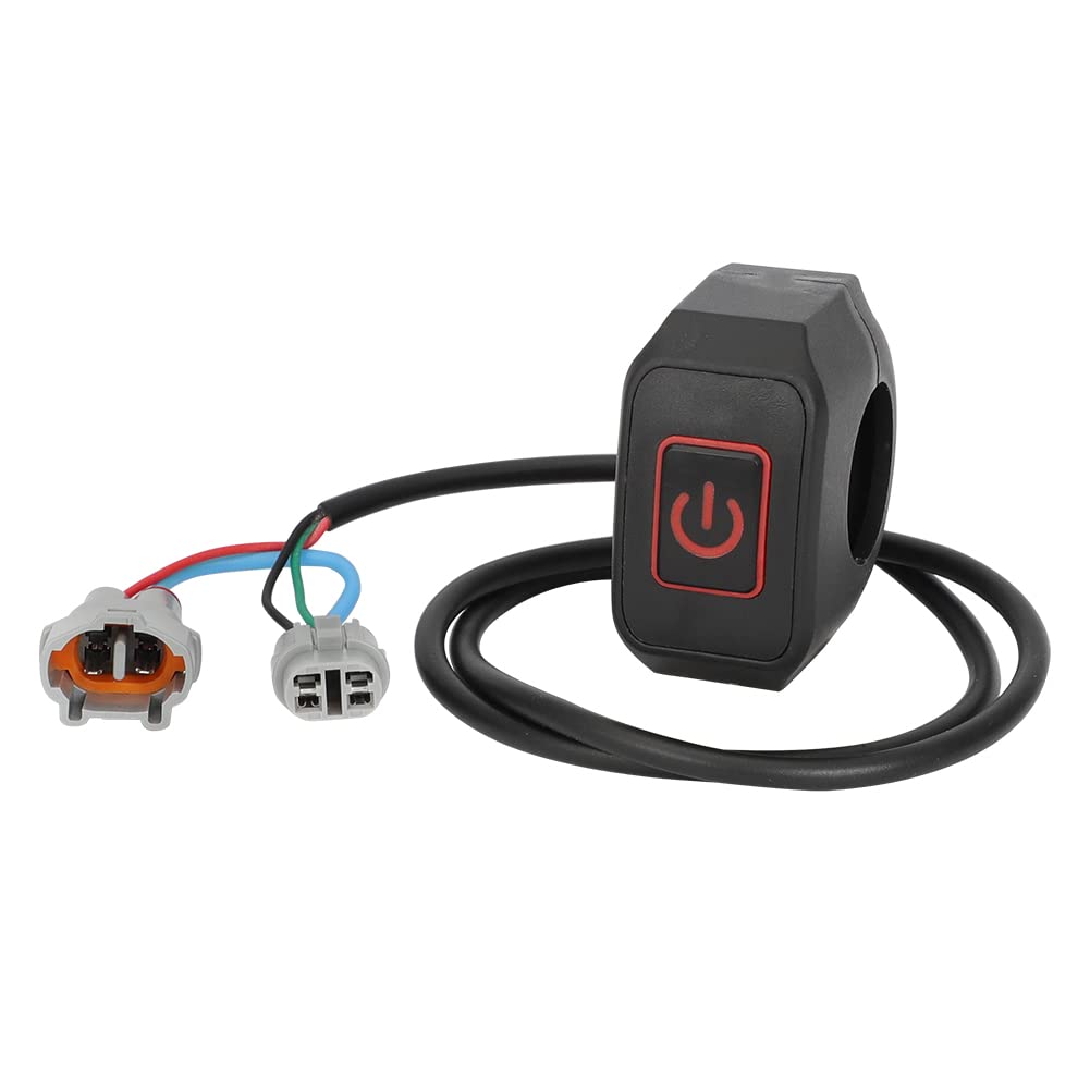 Motoqueen Headlight Kill Switch For Sur Ron Segway X260 X160 Sur-Ron Light Bee X, Plug And Play Waterproof Handlebar Kill Light Switch, Red