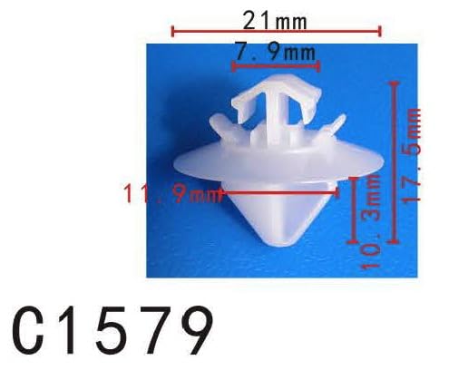 Autobahn88 Retainer Clip For Door Anti-Scratch Panel, Compatible With Peugeot (Oem: 856548) (Pack Of 20)