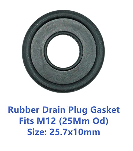 Dsnaduo 50 Pcs Rubber Drain Plug Gasket, Fits M12 Replace 097-115,65327,21007240 (25Mm Od) (25.7X10Mm)