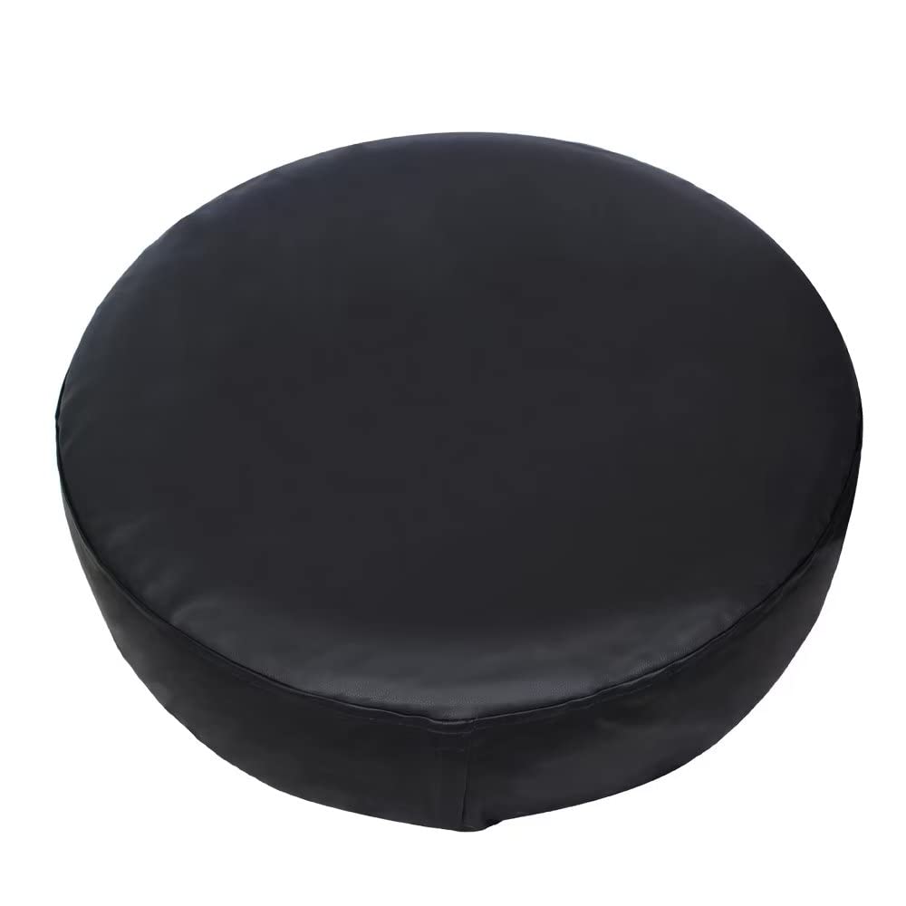 Spare Tire Cover, Black Wheel Cover Waterproof Pvc Leather Dust-Proof Universal Fit For Jeep, Trailer, Rv, Suv, Camper And Vehic