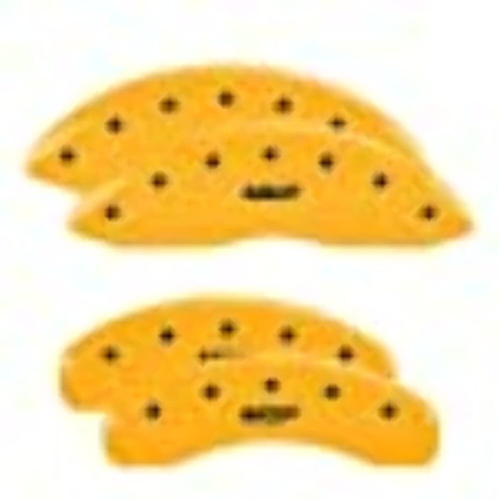 Mgp Caliper Covers 16244Smgpyl Mgp Yellow Powder Coat Finish, Black Characters, Set Of 4