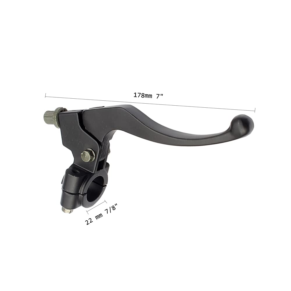 DKIIGAME Right 7/8'' 22mm Clutch Brake Lever Perch for Honda CR XL XR CRF XR50 CRF50 70 125 LV10 Coolster Roketa Baja Pit Dirt B