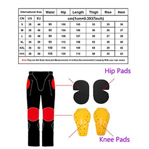 Takuey 2019 Waterproof Men Motorcycle Riding Pants Motocross Racing Jeans With 4 X Knee Hip Pads (S, Blue)