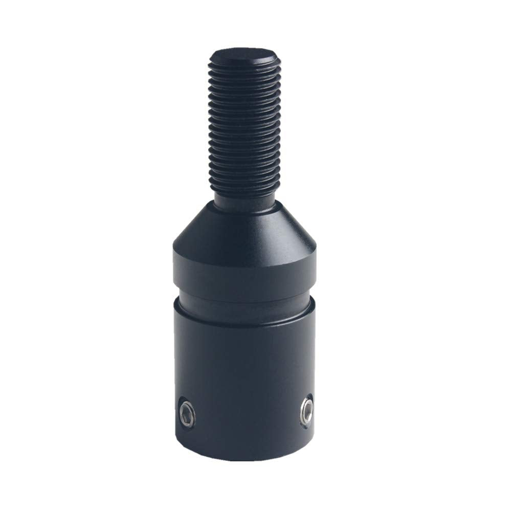 Dewhel Custom Aluminum Universal Shift Knob Shifter Adapter Compatible With Non Threaded Shifters Bmw Mini M10X1.25 (Black)