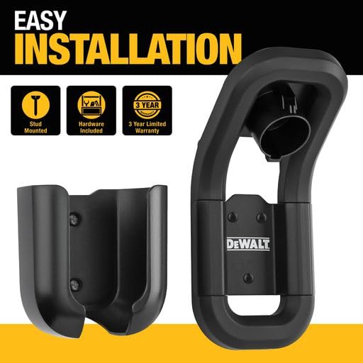 DEWALT Wall Mount Bracket for Electric Vehicle (EV) Charger, for Charging Handle and Control Box, Integrated Cable Organizer, Co