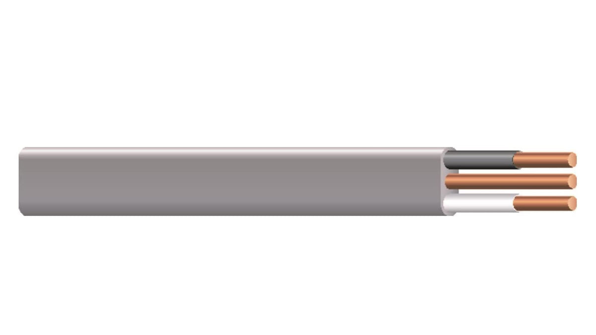Woods Southwire 13056728 100Ft 10/2 Awg Solid Uf-B Type Underground Feeder And Branch Circuit Cable With Ground Wire, Gray