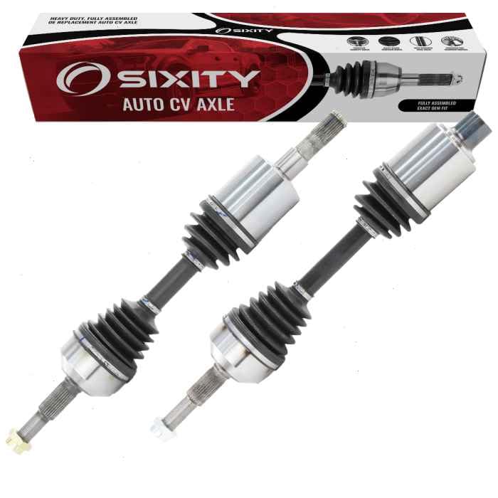 Sixity Auto 2 pc Front CV Axle Kit compatible with Jeep Liberty 3.7L V6 2002-2007 - Pair Left Right Driver Passenger Complete Ax