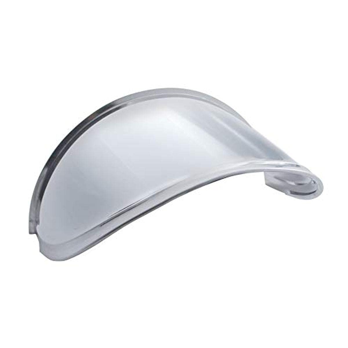 United Pacific 10532 Polished Stainless Steel Drop Style Visor For 7'' Headlight, Durable Construction, Smooth/Shiny Finish - On