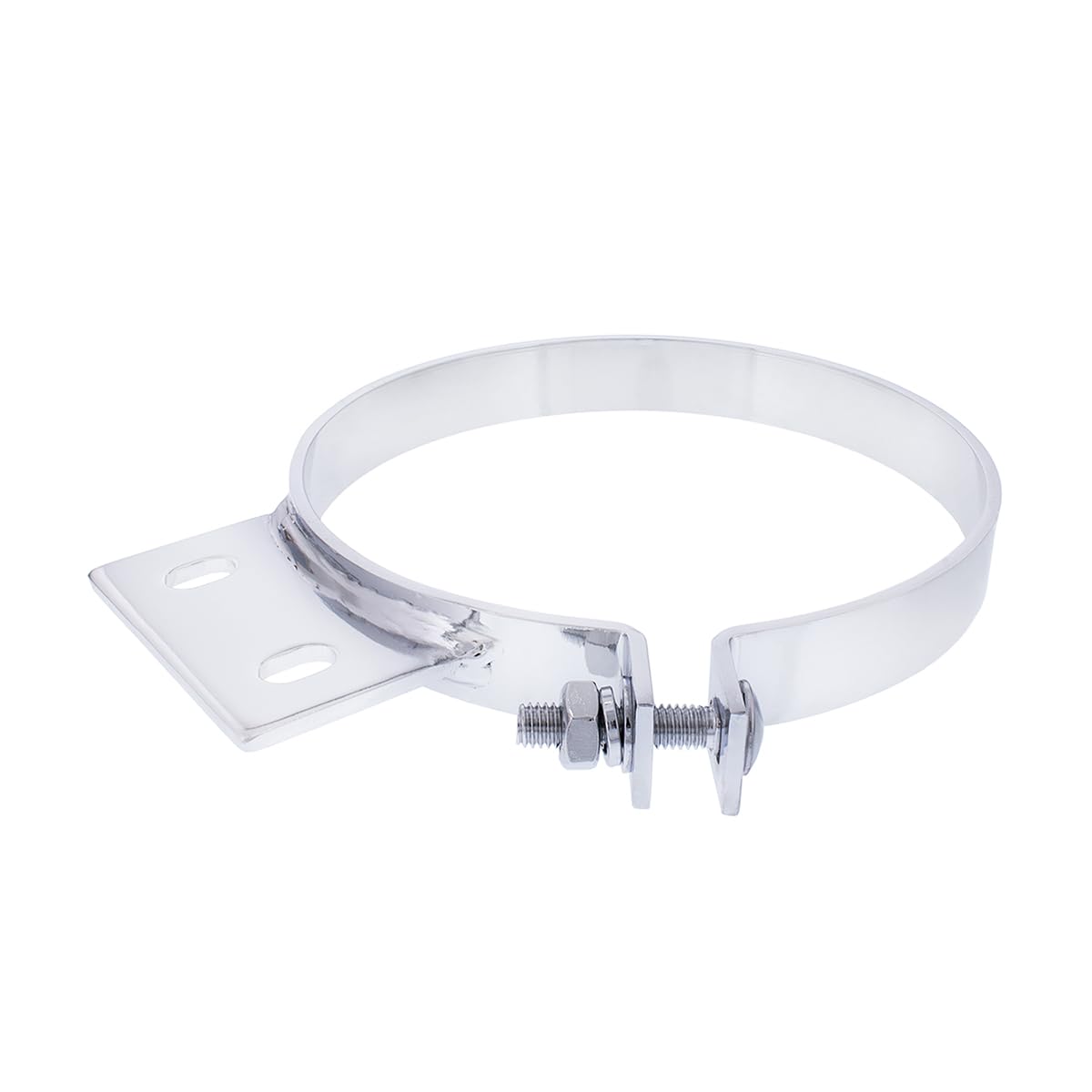 United Pacific 10332 Chrome Plated Exhaust Clamp For Peterbilt, Triple Chrome Plated, Strong & Durable, Steel Construction - One