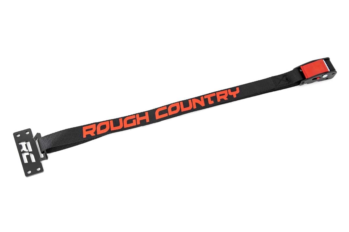 Rough Country Universal Cooler Tie-Down Kit - 117710, 1In Wide Cam Straps, Black