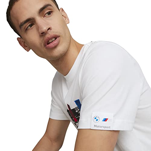 PUMA Men's Standard BMW M Motorsport Graphic Tee, White 23, XX-Large