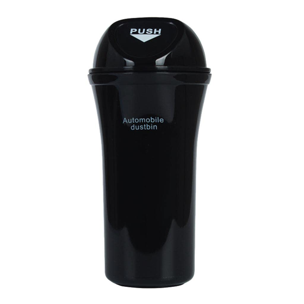 ATORSE Removable Car Trash Can Garbage Mini Dust Bin Ashtray Cup with Lid Black