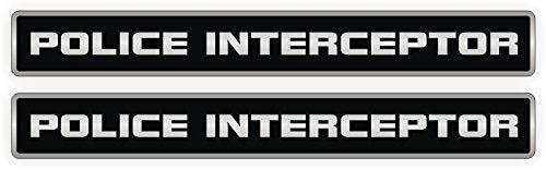 Police Interceptor Vinyl Decals | Stickers | Emblems | Fender Bumper Set Of 2