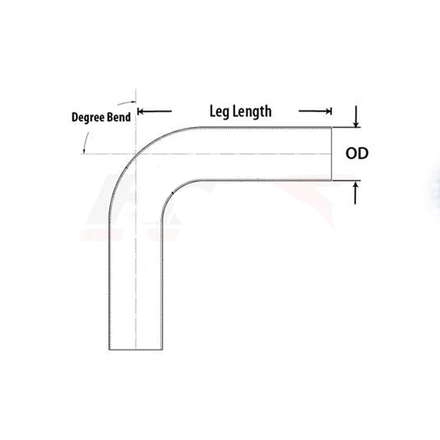 AC PERFORMANCE ID 3/4 '' (19mm), 90 Degree Elbow Coupler, Leg Length 3.5 '' (90mm), 3-Ply Reinforced, Universal Automotive Pure