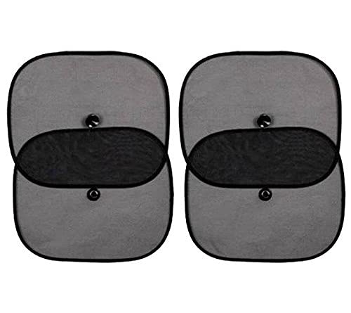 CARIZO Car Side Window StickOnSunshades with Vacuum Cups (Set of 4) Black for Honda Accord Hybrid 2016 Onwards