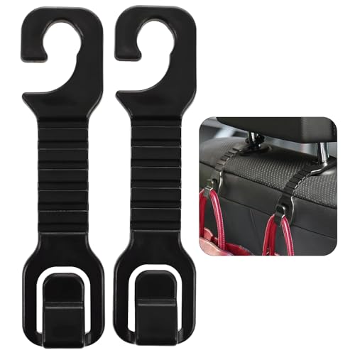 Allextreme Car Backseat Headrest Hook Storage Hanger, Universal Organiser For Handbag, Coat, Purse, Grocery Bags, Car Seat Hook,
