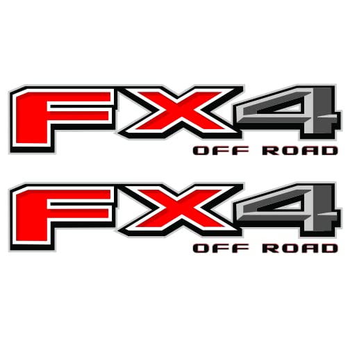 Gold Hook Fx4 Off Road Decals, Vinyl Stickers For Ford F150 F250 F350 Truck, Replacement Bedside Emblem, Die-Cut, Pair (Oem)