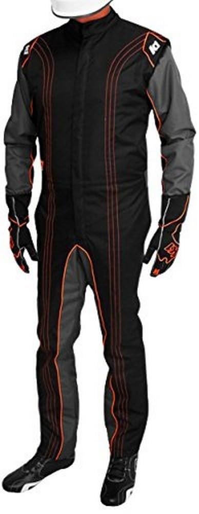 K1 Race Gear CIK/FIA Level 2 Approved Kart Racing Suit (Orange, Large/X-Large)