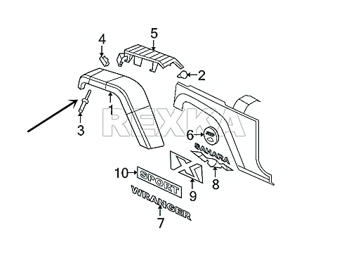 Rexka 100pcs Fender Flare Bumper Door Trim Plastic Rivet Retainer 1/4 Hole Compatible with Chrysler 6506007AA 07-20 Jeep Wrangle